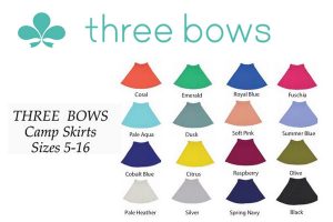 three bows camp skirt